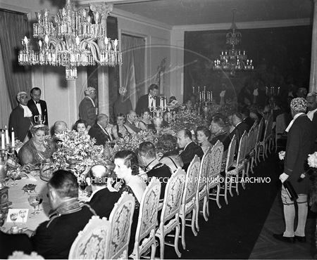 Visita del <presidente de Portugal a España, 1953