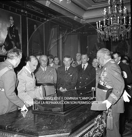 Visita del <presidente de Portugal a España, 1953